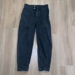BDG Yaro High-Waisted Carrot Jean from Urban Outfitters in a Faded Black Wash
